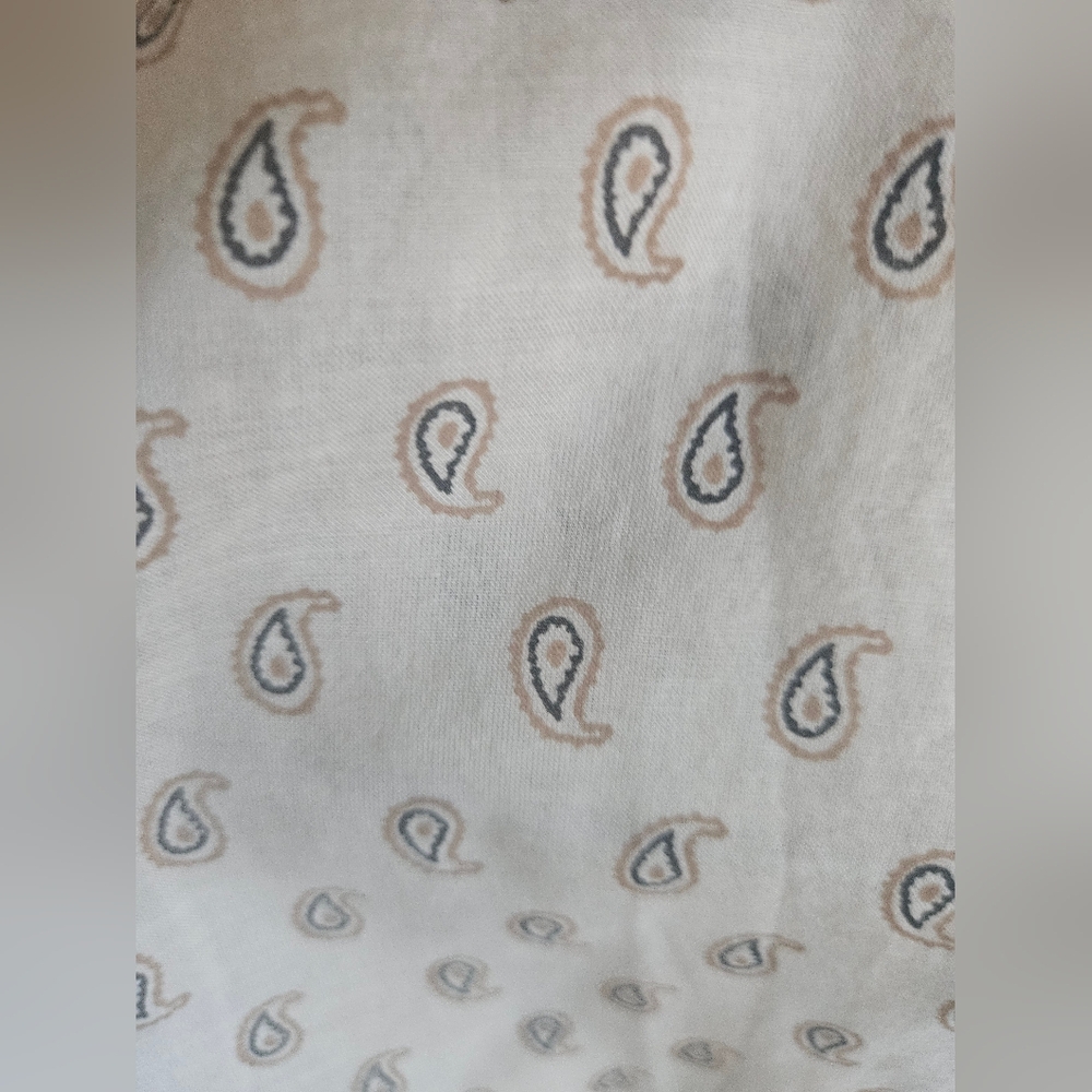 NWOT Ann Taylor Cream Paisley Blouse - Picture 8 of 16